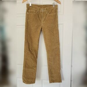 Levi's Girls Boys (?) Tan Gold Corduroys Straight Leg Pants‎ Size 27 x 30